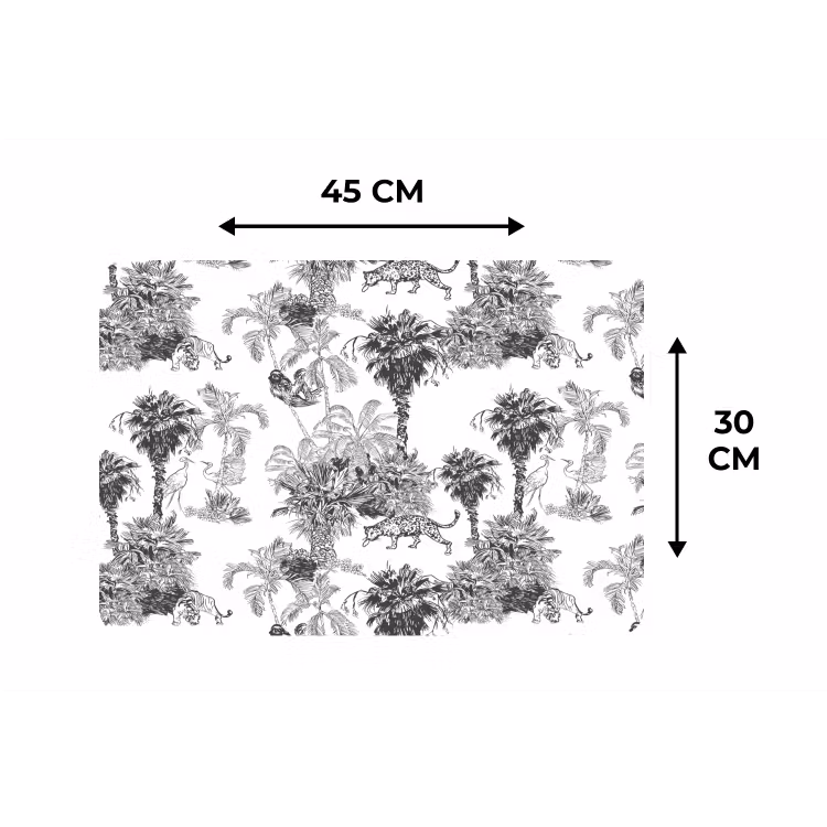 Placemat - 6 stuks - Jungle - Dieren - Grijs — 3