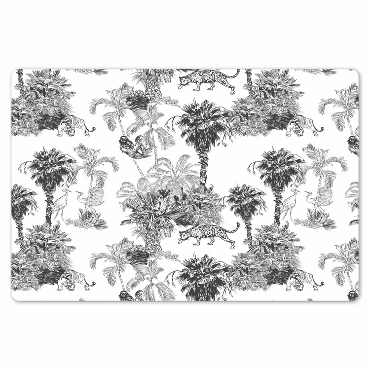 Placemat - 6 stuks - Jungle - Dieren - Grijs — 7