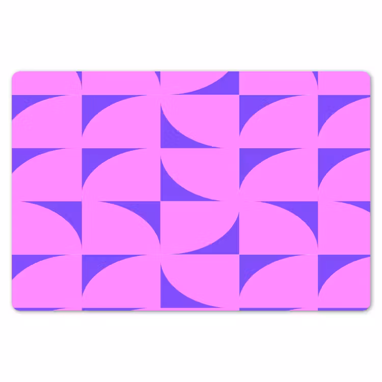 Placemat - 6 stuks - Kwadranten - Paars - Roze - Vierkanten — 7
