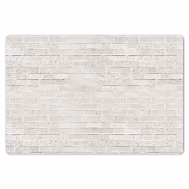 Placemat - 6 stuks - Muur - Wit - Bakstenen — 7