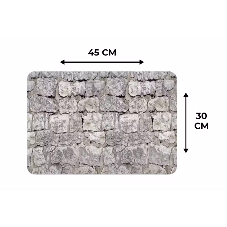 Placemat - 6 stuks - Natuurstenen - Muur - Afbrokkeling — 3