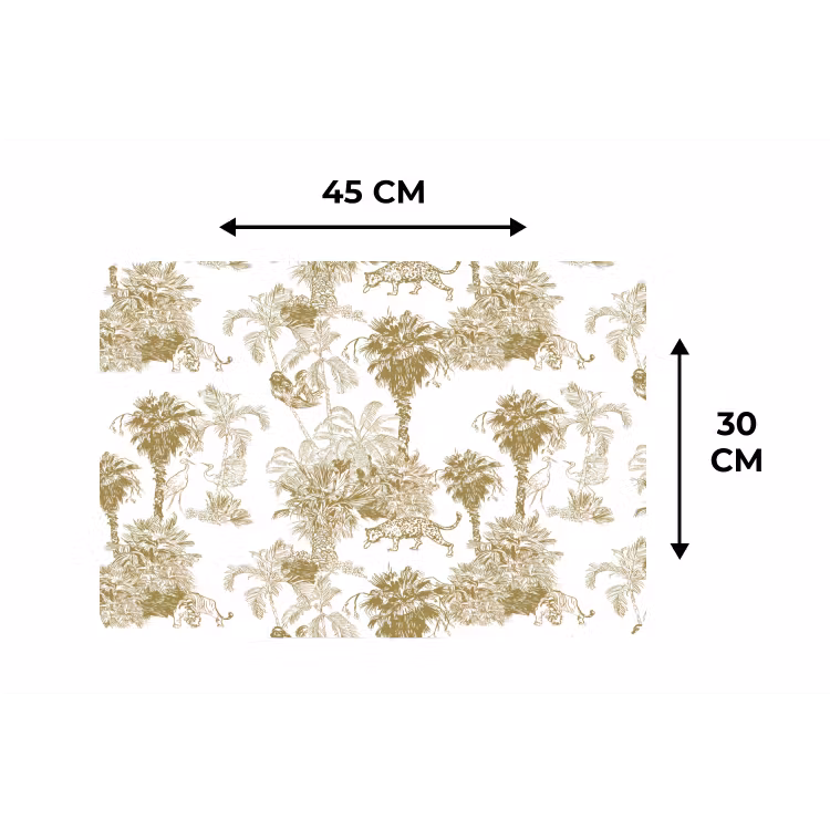 Placemat - 6 stuks - Oerwoud - Abstract - Beige — 3