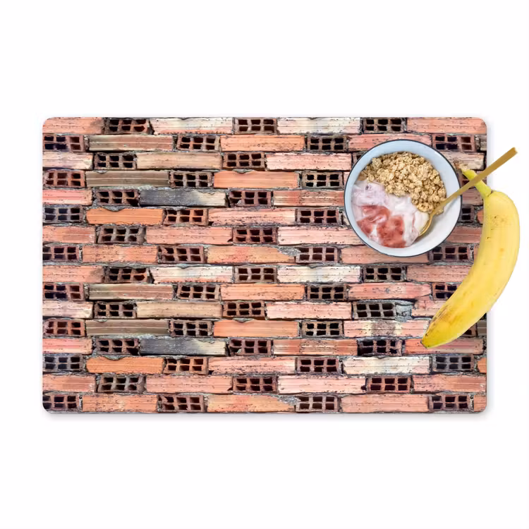 Placemat - 6 stuks - Oud - Stenen - Muur — 1