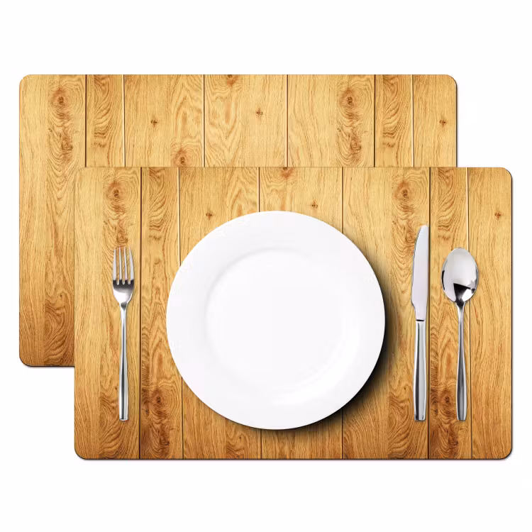 Placemat - 6 stuks - Patronen - Planken - Natuur — 2
