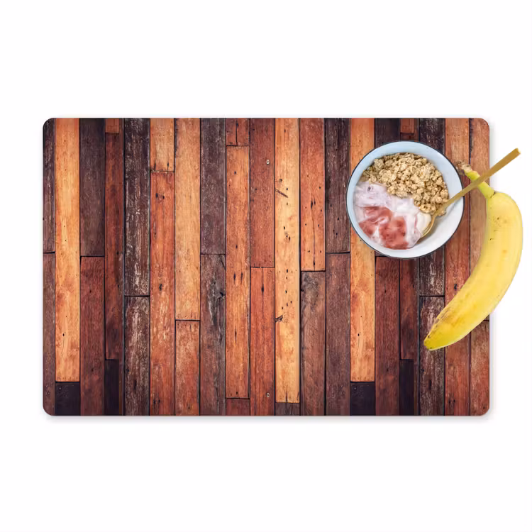Placemat - 6 stuks - Plank - Vintage - Patroon — 1