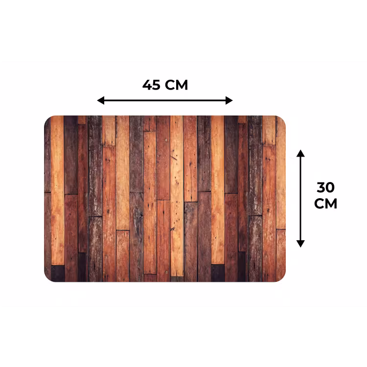 Placemat - 6 stuks - Plank - Vintage - Patroon — 3