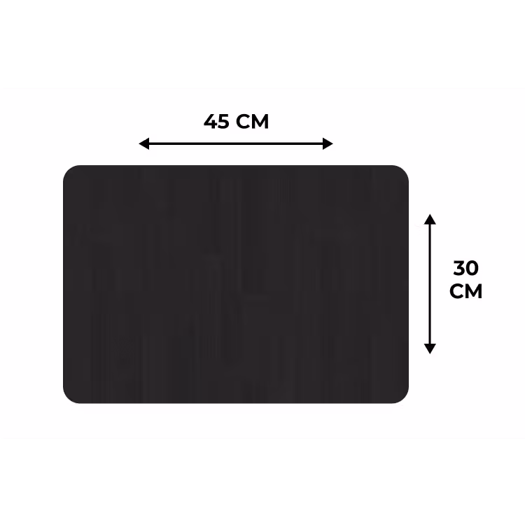 Placemat - 6 stuks - Plank - Zwart - Patronen — 3