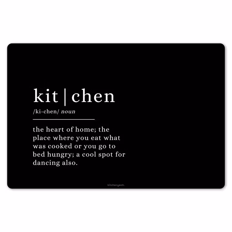 Placemat - 6 stuks - Quote - Zwart - Definitie keuken — 7