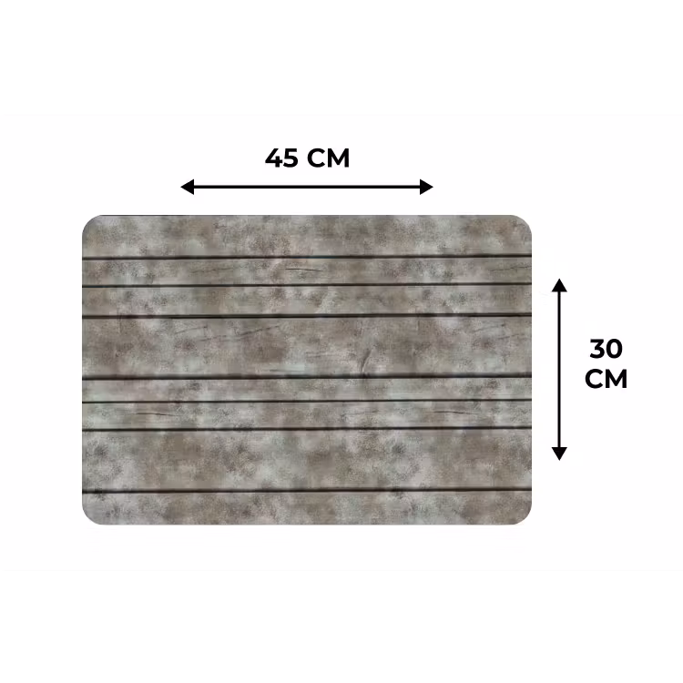 Placemat - 6 stuks - Retro - Plank - Patronen — 3