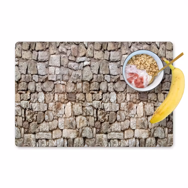 Placemat - 6 stuks - Ruw - Stenen - Muur - Natuurstenen — 1