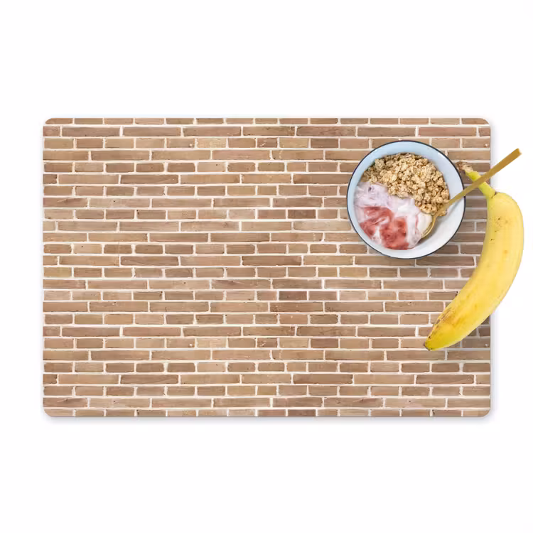 Placemat - 6 stuks - Stenen - Bruin - Licht - Patroon — 1
