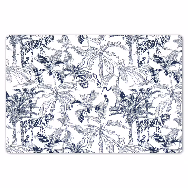 Placemat - 6 stuks - Tijger - Jungle - Blauw — 7