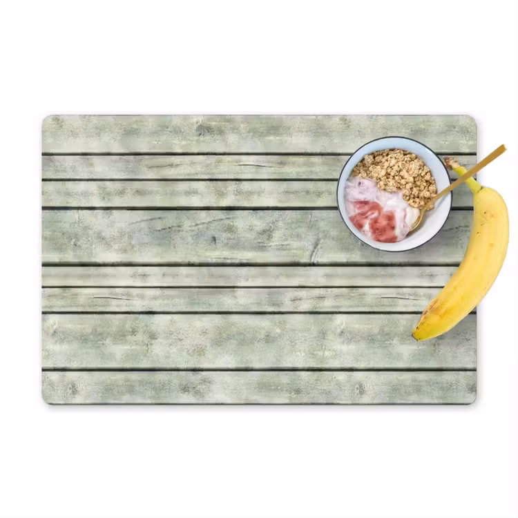 Placemat - 6 stuks - Vintage - Hout - Patronen - Plank — 1