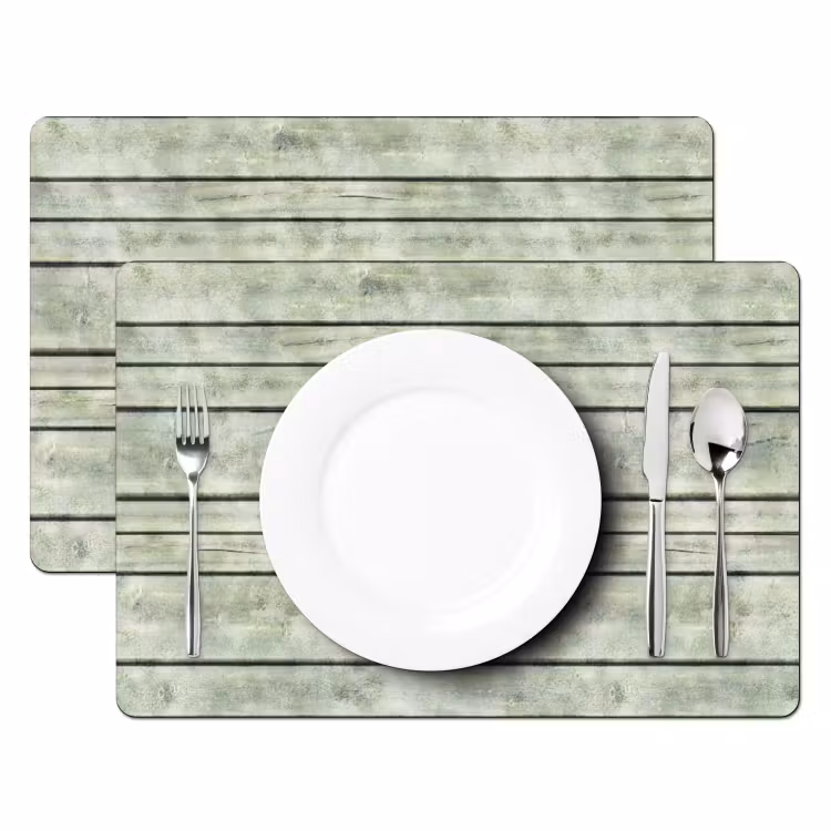 Placemat - 6 stuks - Vintage - Hout - Patronen - Plank — 2