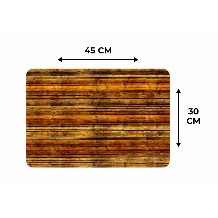 Placemat - 6 stuks - Vintage - Hout - Patronen - Planken — 3