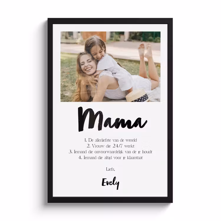 Poster met lijst - Betekenis mama — 1