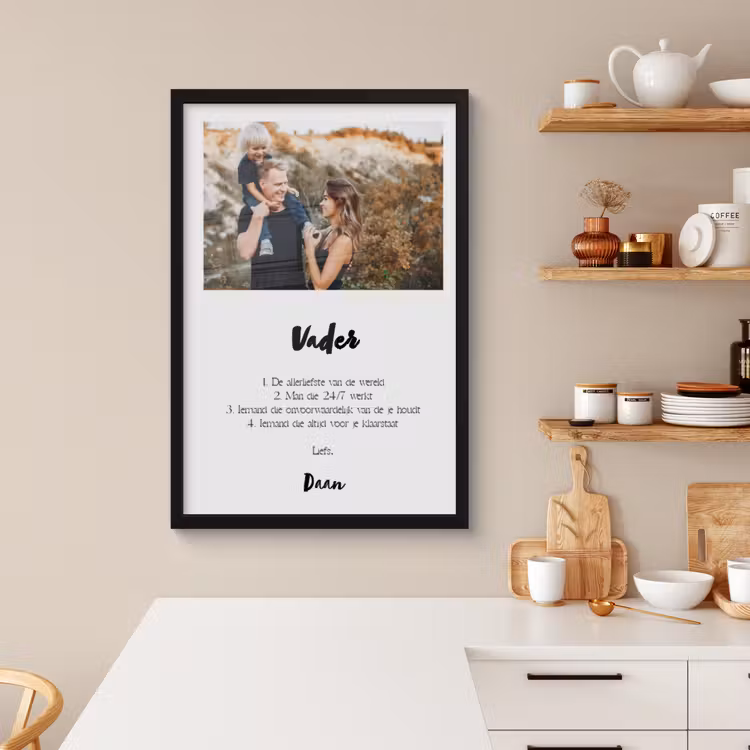 Poster met lijst - Betekenis papa — 3