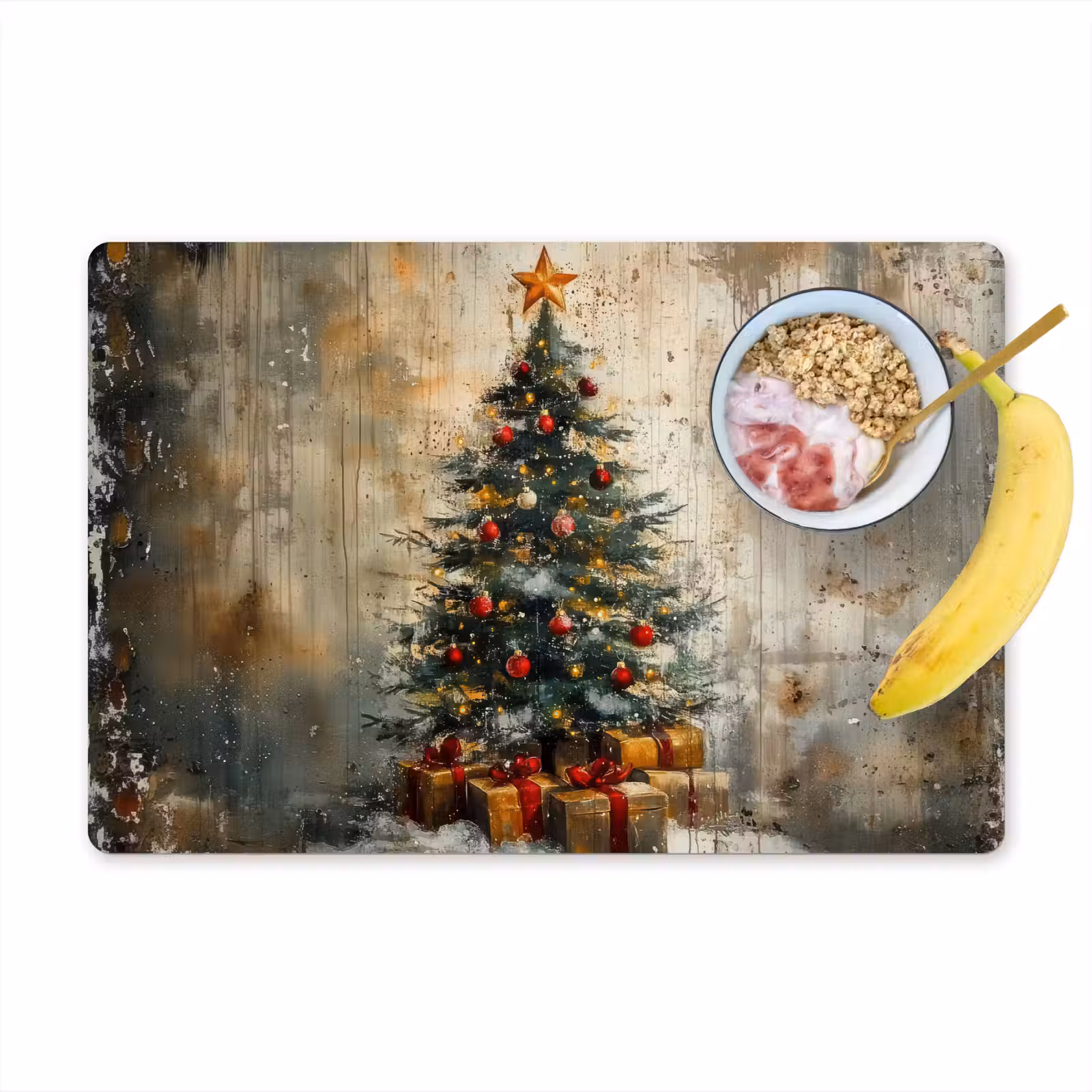 Placemat - 6 stuks - Kerstboom - Vintage - Kerst - Cadeau — 1