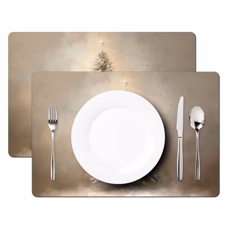 Placemat - 6 stuks - Kerst - kerstboom - Sneeuw - Art — 2