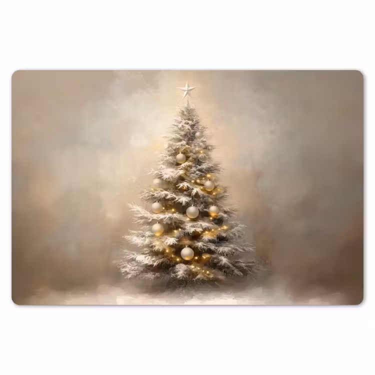 Placemat - 6 stuks - Kerst - kerstboom - Sneeuw - Art — 7