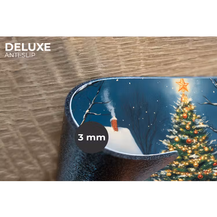 Placemat - 6 stuks - Kerst - Kerstboom - Winter - Huis - Sneeuw — 4