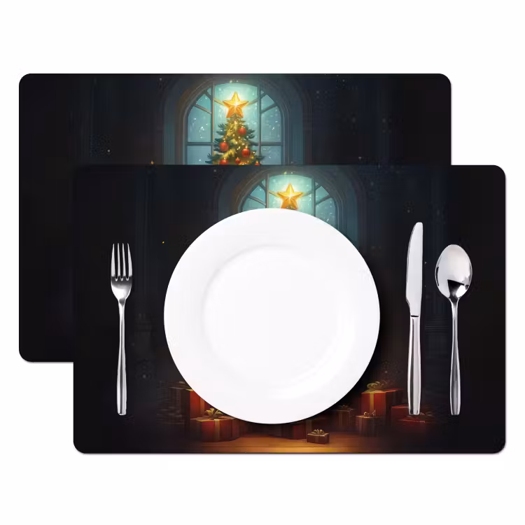 Placemat - 6 stuks - Kerstboom - Cadeau - Kerst - Winter — 2