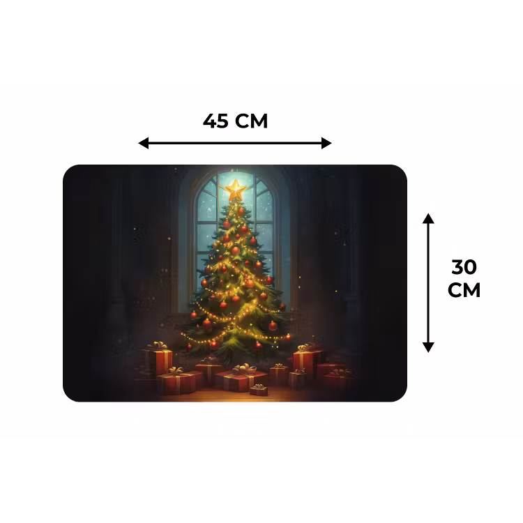 Placemat - 6 stuks - Kerstboom - Cadeau - Kerst - Winter — 3
