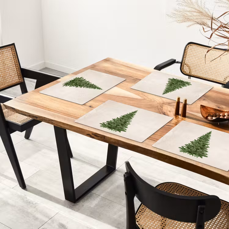 Placemat - 6 stuks - Kerstboom - Groen - Kerstmis - Feestdagen — 4