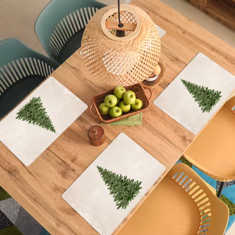 Placemat - 6 stuks - Kerstboom - Groen - Kerstmis - Feestdagen — 5