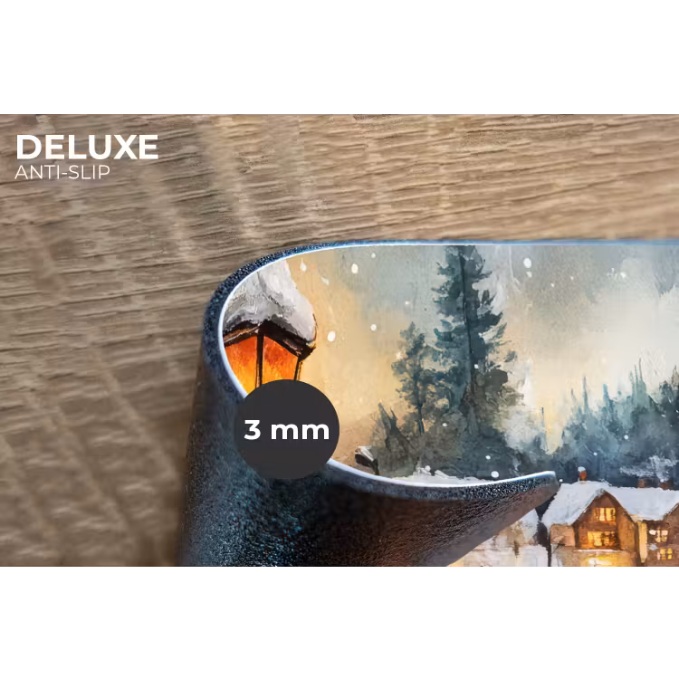 Placemat - 6 stuks - Kerstdorp - Huizen - Sneeuw - Kerst — 4