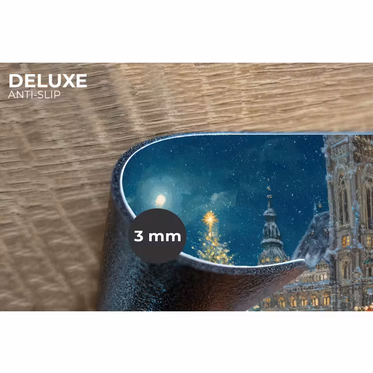Placemat - 6 stuks - Kerstnacht - Stadsplein - Meerkleurig — 4
