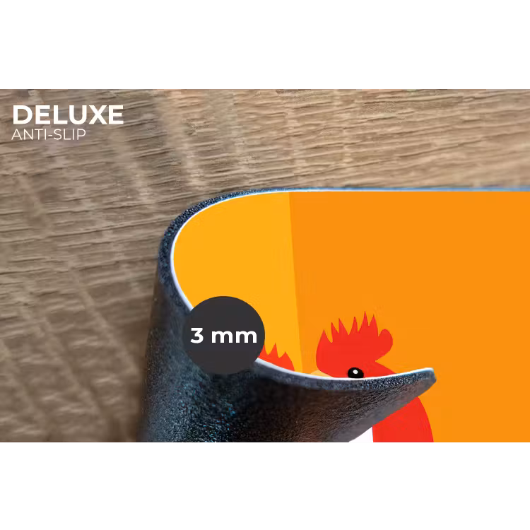 Placemat - 6 stuks - Kippen - Oranje - Vlakken — 4