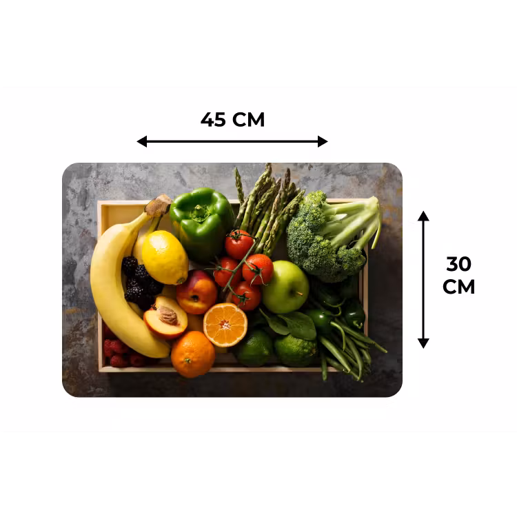 Placemat - 6 stuks - Krat - Fruit - Regenboog — 1