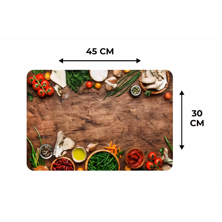 Placemat - 6 stuks - Kruiden - Groente - Rustiek — 1