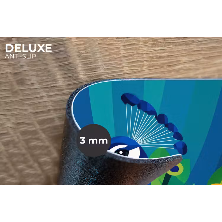 Placemat - 6 stuks - Pauw - Cirkels - Blauw — 4