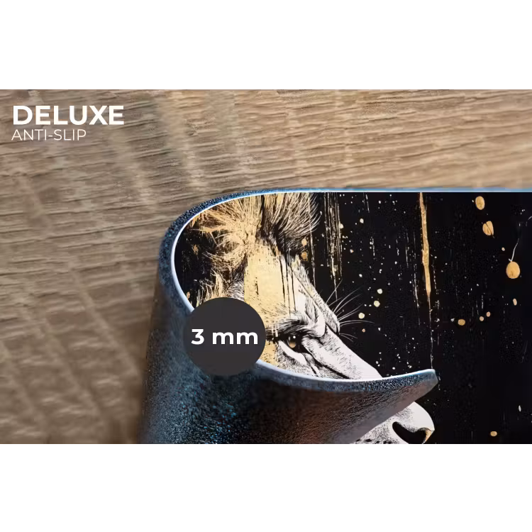 Placemat - 6 stuks - Portret - Leeuw - Abstract - Goud — 4