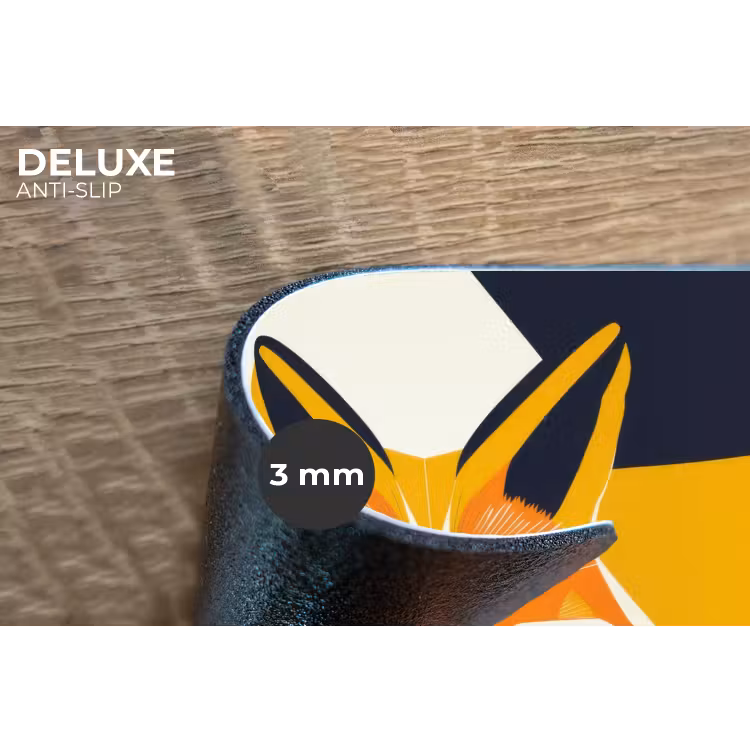 Placemat - 6 stuks - Vos - Oranje - Abstract - Driehoeken — 4