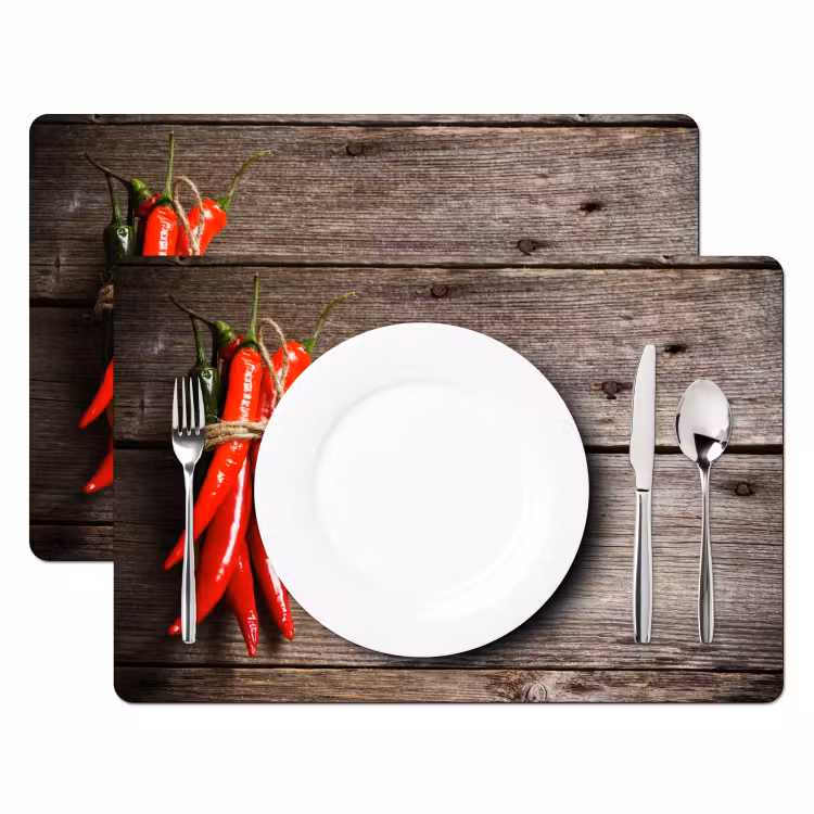 Placemat - 6 stuks - Vurige Chili Knopen — 2