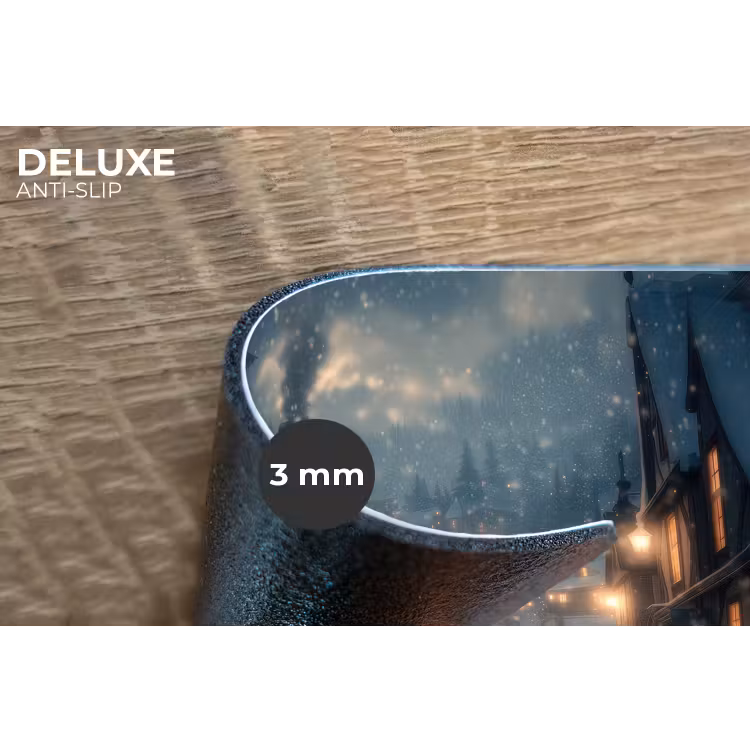 Placemat - 6 stuks - Winterdorp - Sneeuw - Donker — 4