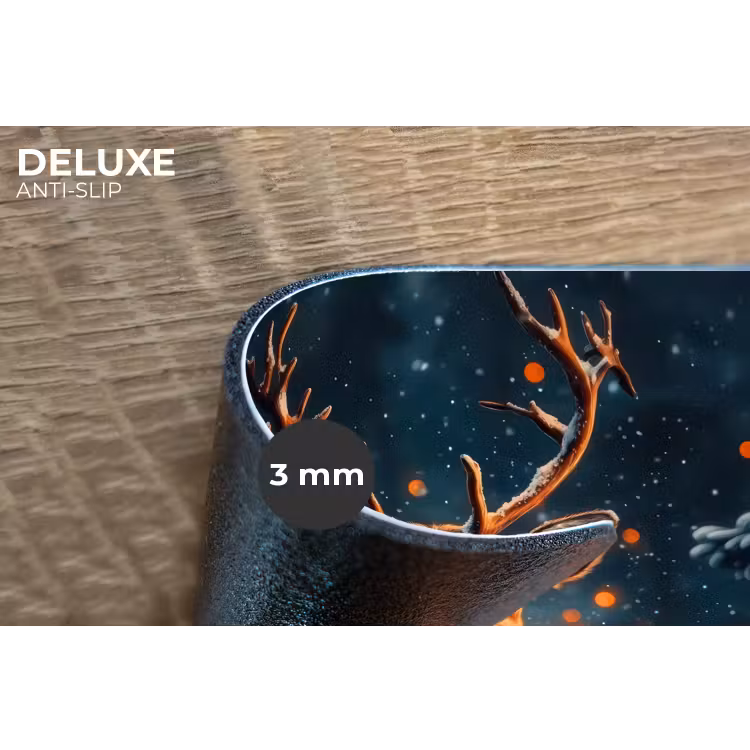 Placemat - 6 stuks - Hert - Kerst - Winter - Sneeuw - Kerstkrans — 4