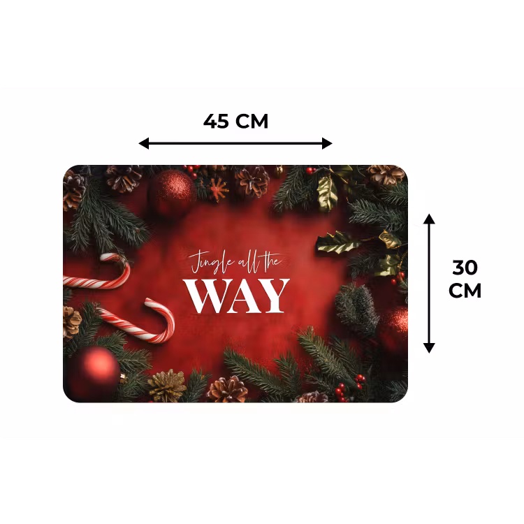 Placemat - 6 stuks - Kerst - Quote - Rood - Kerstballen — 3