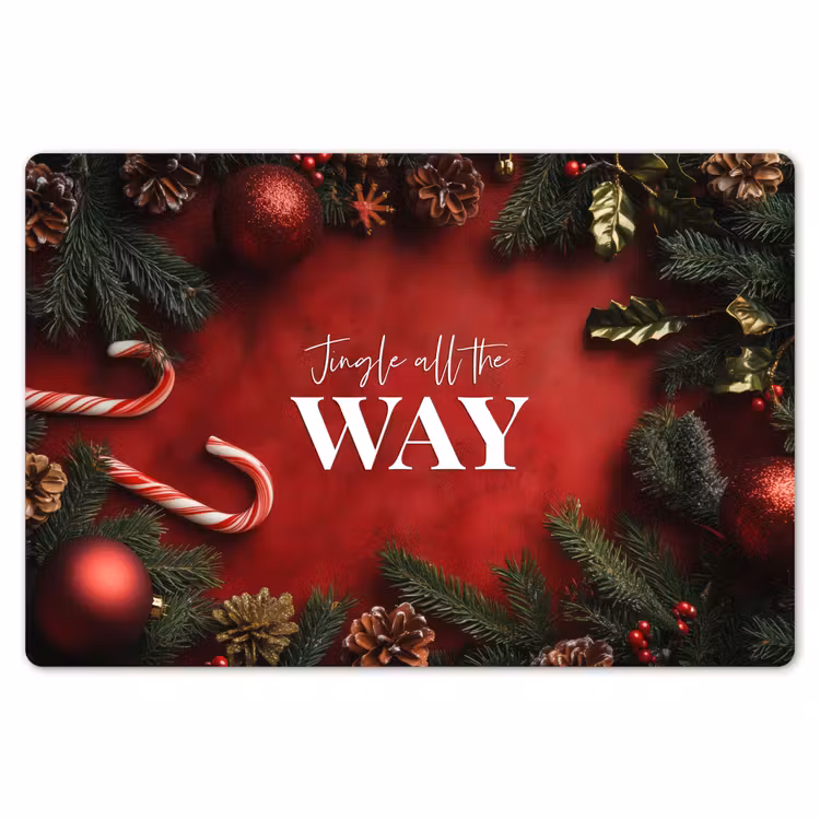 Placemat - 6 stuks - Kerst - Quote - Rood - Kerstballen — 7