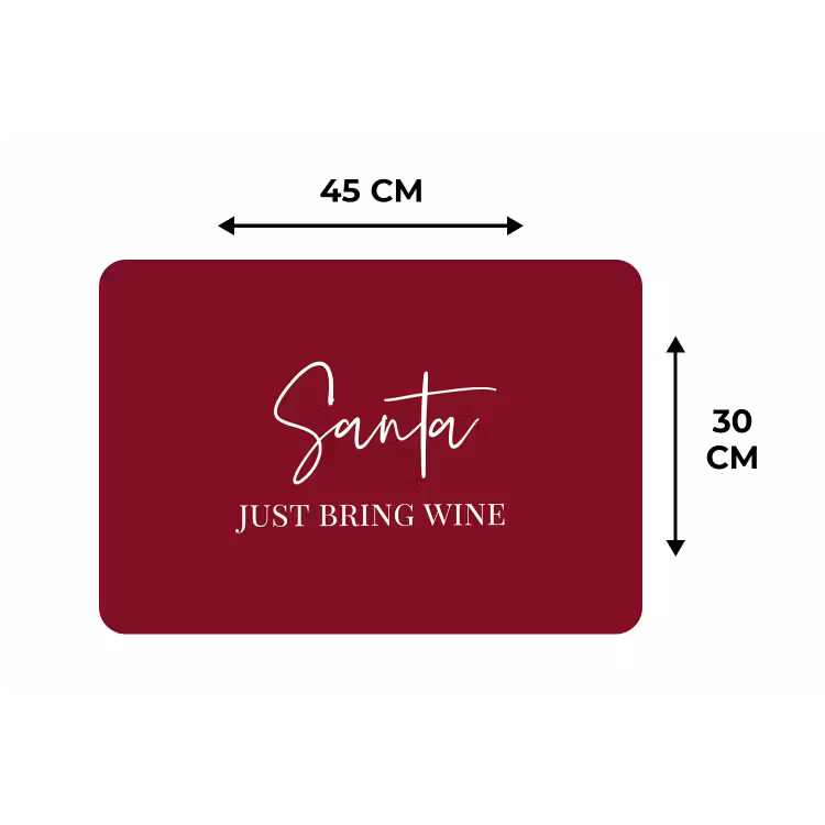 Placemat - 6 stuks - Santa - Wine - Rood - Kerst - Kerstman — 3
