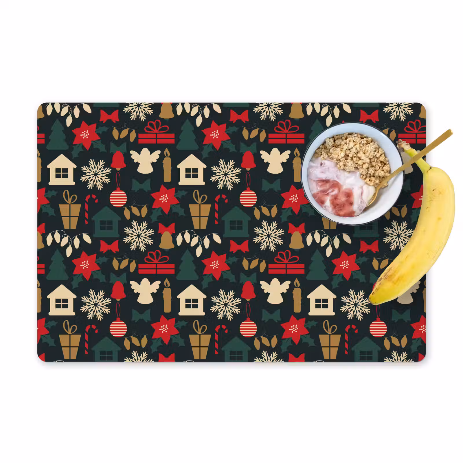 Placemat - 6 stuks - Patroon - Kerst - Symbolen — 1