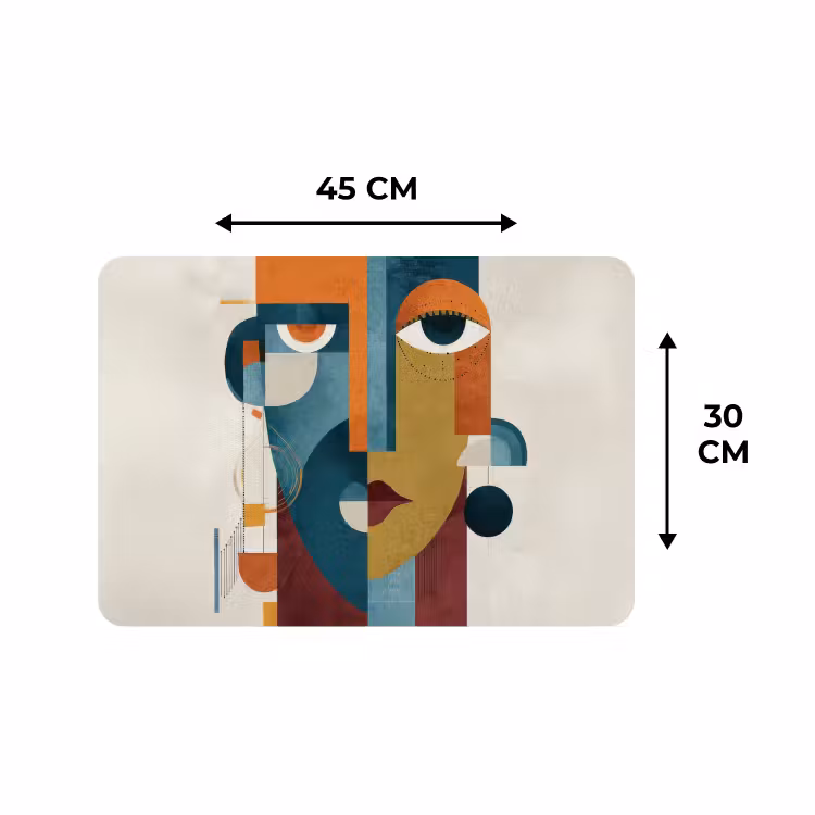 Placemat - 6 stuks - Geometrisch - Strakke vormen - Kleurrijk — 3