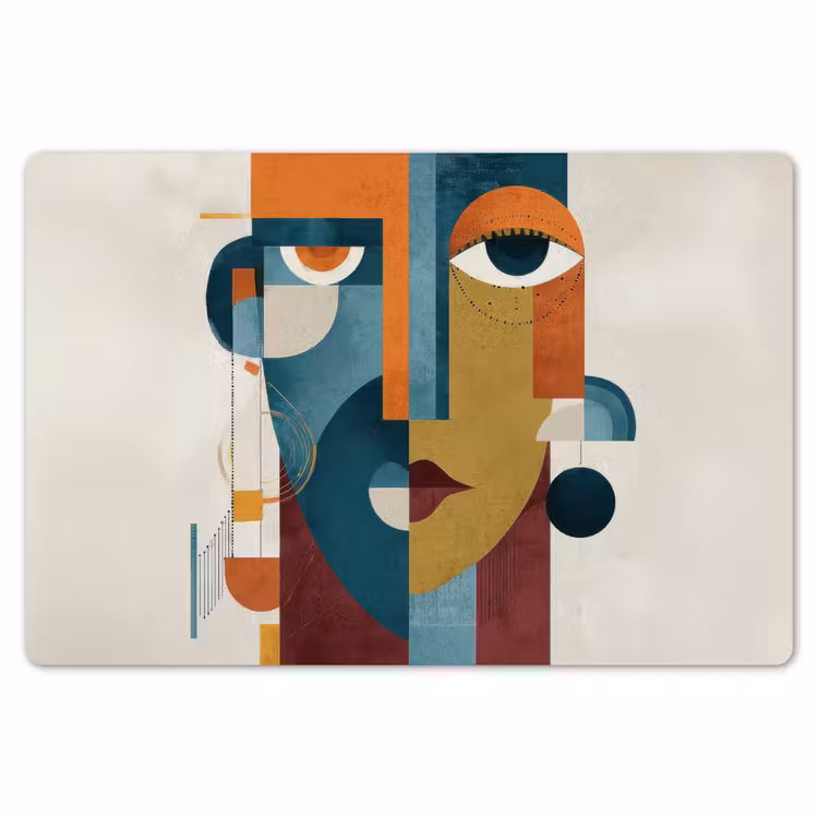 Placemat - 6 stuks - Geometrisch - Strakke vormen - Kleurrijk — 7