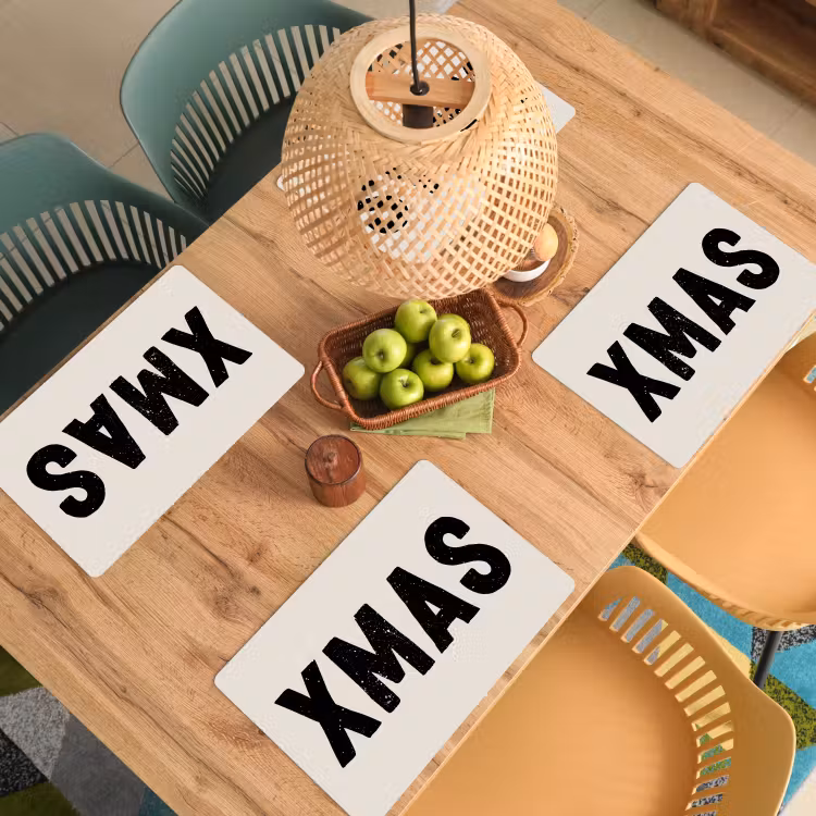 Placemat - 6 stuks - Kerst - Beige - Quotes - Xmas - Feestdagen — 5