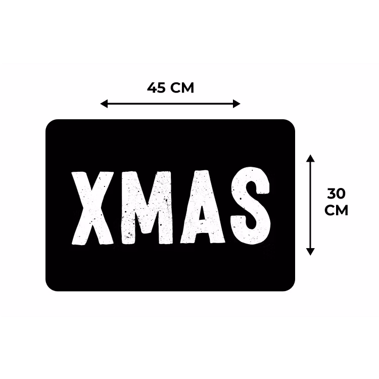 Placemat - 6 stuks - Kerst - Quotes - Xmas - Zwart - Feestdagen — 2