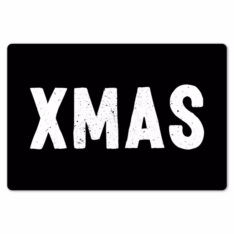 Placemat - 6 stuks - Kerst - Quotes - Xmas - Zwart - Feestdagen — 6