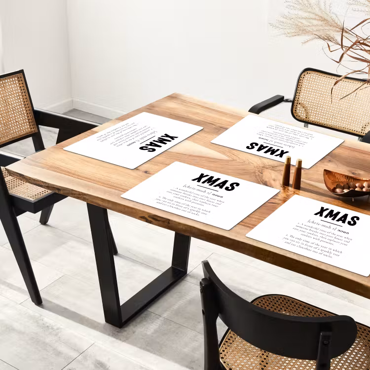 Placemat - 6 stuks - Kerst - Wit - Xmas - Quotes - Feestdagen — 4